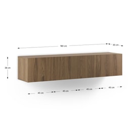 MUEBLE TV DAROCA 4P 180CM ROBLE-UD miniatura 4