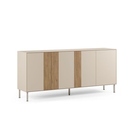 APARADOR MARINA 4P 180CM CREMA/SEPET PIE CREMA