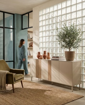 APARADOR MARINA 4P 180CM CREMA/SEPET PIE CREMA miniatura 3