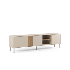MUEBLE TV MARINA 3P2H 180CM CREMA/SEPET PIE CREMA miniatura 9