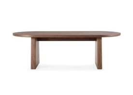 MESA OVAL BLAIR 220CM NOGAL