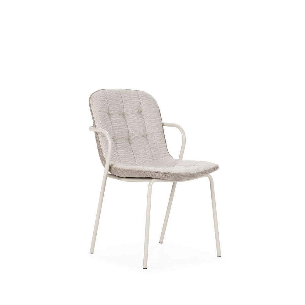 SILLA ANGIE BEIGE/PATA CREMA