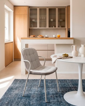 SILLA ANGIE BEIGE/PATA CREMA miniatura 3