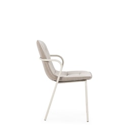 SILLA ANGIE BEIGE/PATA CREMA miniatura 8