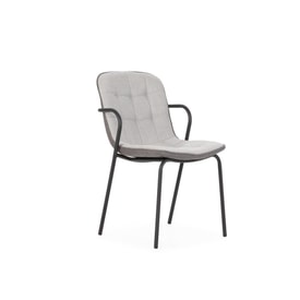 SILLA ANGIE GRIS CLARO/PATA NEGRA miniatura 1