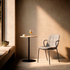 SILLA ANGIE GRIS CLARO/PATA NEGRA miniatura 4
