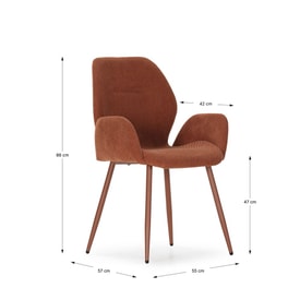 SILLON ANSU TERRACOTA /PATA TERRACOTA miniatura 4