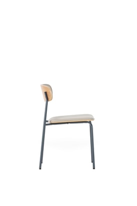 SILLA SAULA BEIGE/PATAS AZUL OSCURO 2P/CAJA miniatura 8
