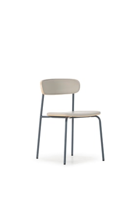 SILLA SAULA BEIGE/PATAS AZUL OSCURO 2P/CAJA miniatura 9