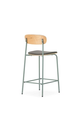 TABURETE SAULA VERDE/PATA GRIS AZULADO miniatura 9