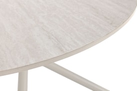 MESA CENTRO REDONDA TALIA TRAVERTINO PIE CREMA miniatura 5