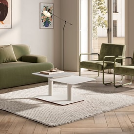 MESA CENTRO GIRATORIA ELVI CREMA/TRAVERTINE miniatura 2