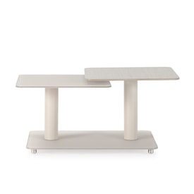 MESA CENTRO GIRATORIA ELVI CREMA/TRAVERTINE miniatura 5