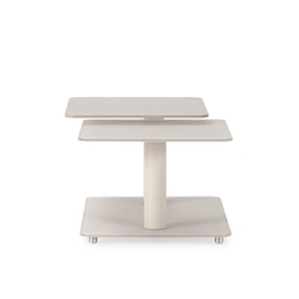 MESA CENTRO GIRATORIA ELVI CREMA/TRAVERTINE miniatura 6
