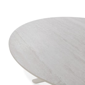MESA REDONDA TALIA 120CM TRAVERTINO PIE CREMA miniatura 6