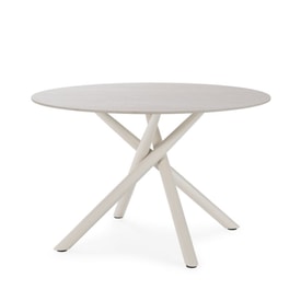 MESA REDONDA TALIA 120CM TRAVERTINO PIE CREMA miniatura 8