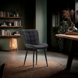 SILLA RUBE GRIS OSCURO/PATA GRIS miniatura 3