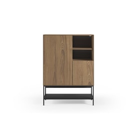 MUEBL.AUX. ALTO AMIRA 2P2H ROBLE-UD/NEGRO miniatura 7
