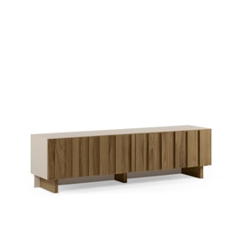 MUEBLE TV MARLO 4P 180CM CREMA/ROBLE OSCURO