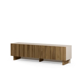 MUEBLE TV MARLO 4P 180CM CREMA/ROBLE OSCURO miniatura 7