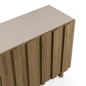 APARADOR MARLO 4P 180CM CREMA/ROBLE OSCURO miniatura 3