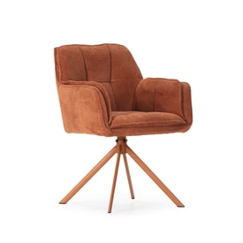 SILLON GIRATORIO KEIKO TERRACOTA/PATA TERRACOTA 2P