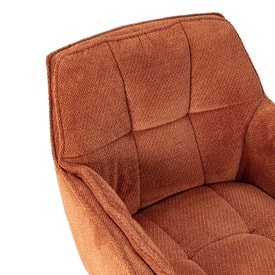 SILLON GIRATORIO KEIKO TERRACOTA/PATA TERRACOTA 2P miniatura 4