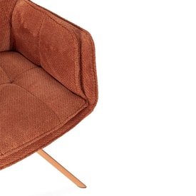 SILLON GIRATORIO KEIKO TERRACOTA/PATA TERRACOTA 2P miniatura 5