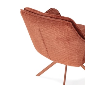 SILLON GIRATORIO KEIKO TERRACOTA/PATA TERRACOTA 2P miniatura 6