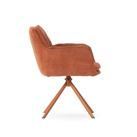SILLON GIRATORIO KEIKO TERRACOTA/PATA TERRACOTA 2P miniatura 8