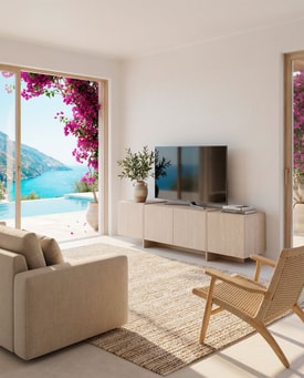 MUEBLE TV VIVIAN 4P PUSULA/CREMA miniatura 4