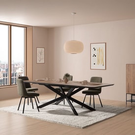 MESA RECT. EXT. ADINA 190/250CM ROBLE-UD PATA META miniatura 4