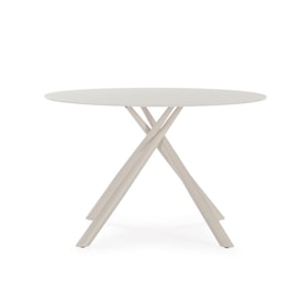 MESA REDONDA LEXA 120CM CREMA PIE CREMA miniatura 5