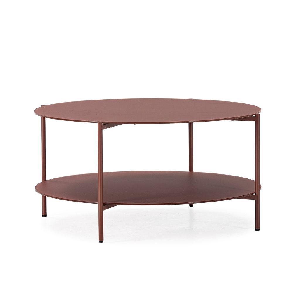 MESA CENTRO REDONDA DAVI 80CM TERRACOTA