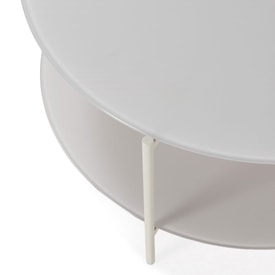 MESA CENTRO REDONDA DAVI 80CM CREMA miniatura 4