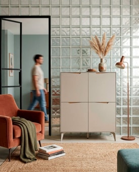Mueble Auxiliar Alto Jaden 4 Puertas Crema miniatura 3