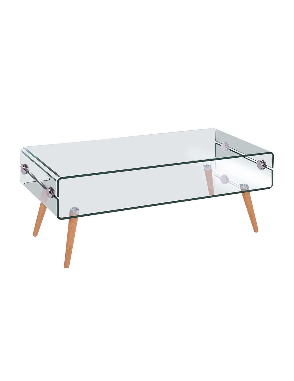 Mesa HOLANDA, madera, cristal, 110x55 cms
