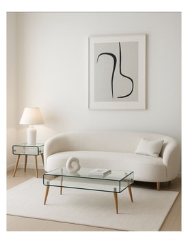 Mesa HOLANDA, madera, cristal, 110x55 cms miniatura 3