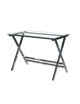 Mesa DELFOS (SU), cromada, cristal, 110 x 55 cms miniatura 2