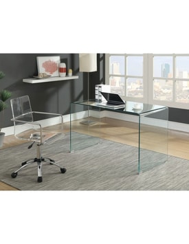 Mesa FRIBURGO, cristal templado transparente, 120 x 60 cms