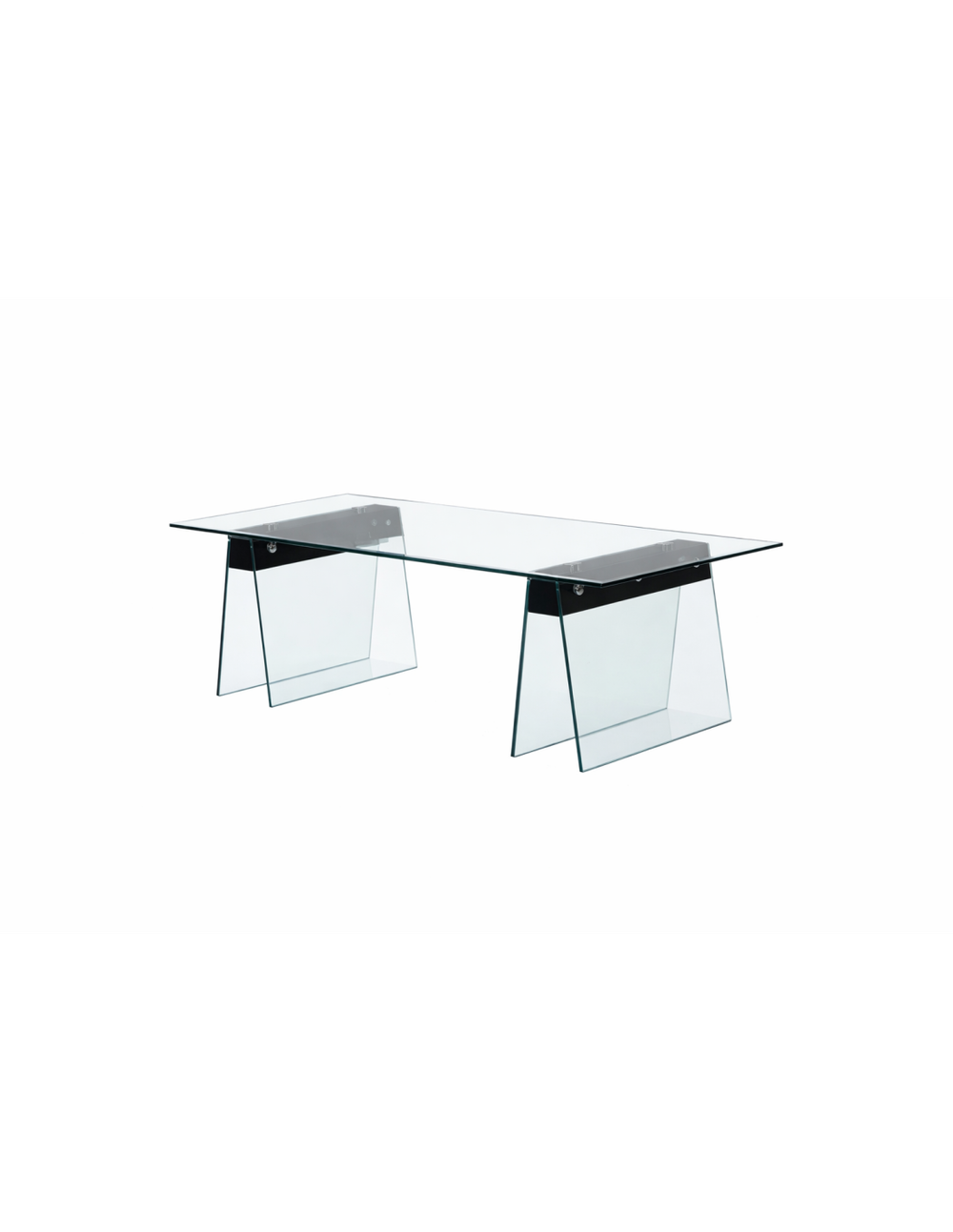 Mesa SELENE, baja, madera, cristal templado, 120x60 cms