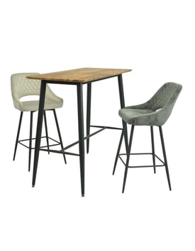 Mesa alta NITRA, metal, tapa DM 6064 vintage, 120 x 60 cms miniatura 3