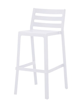 Taburete MADEIRA, apilable, polipropileno blanco