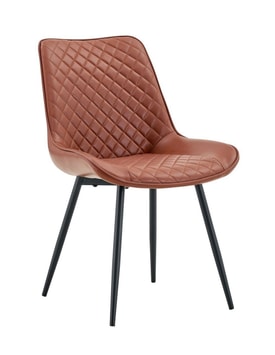 Silla FELICIA, metal, tapizado similpiel vintage 20