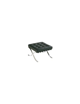Ottoman BARNA (T), acero inoxidable, similpiel negra miniatura 2