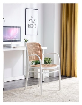Sillón FUNCHAL 97, apilable, polipropileno blanco y beige miniatura 5