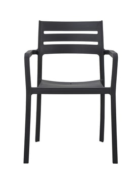 Sillón MADEIRA, apilable, polipropileno negro