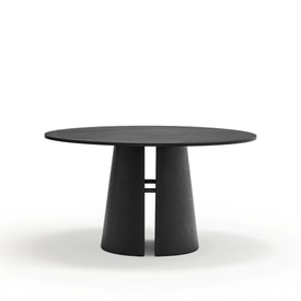 Mesa de comedor redonda Cep negra miniatura 2
