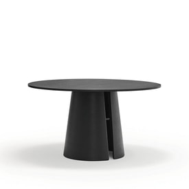 Mesa de comedor redonda Cep negra miniatura 3