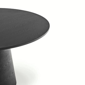 Mesa de comedor redonda Cep negra miniatura 5